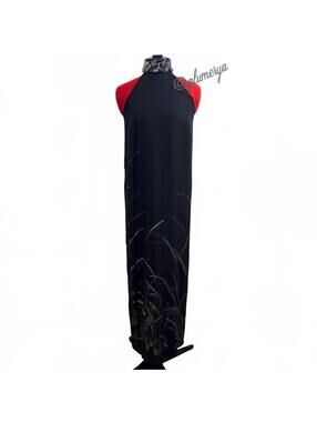 Joseph Ribkoff Women's Vintage Beaded Neckline Sleeveless Formal Dress Size 6